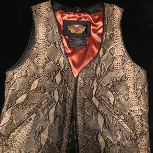 Harley Davidson snake skin leather vest